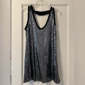 Black and Metallic Zara Dress